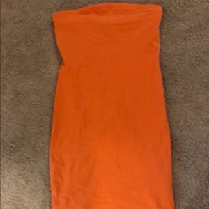 COPY - NWOT Forever 21 orange strapless dress size small